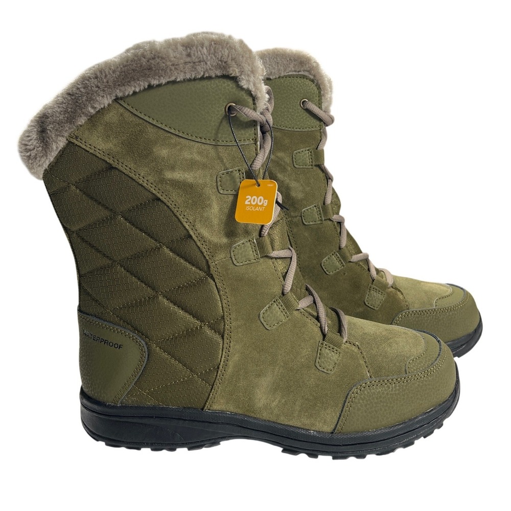 Columbia Minx Shorty III Winter Boot Size 11 Nori Green Waterproof Insulated NWT